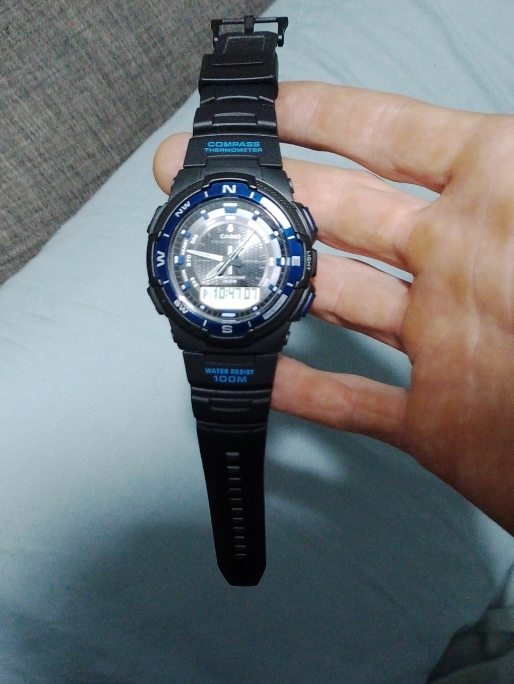 Casio Black and Blue Digital-Analog Sport Watch